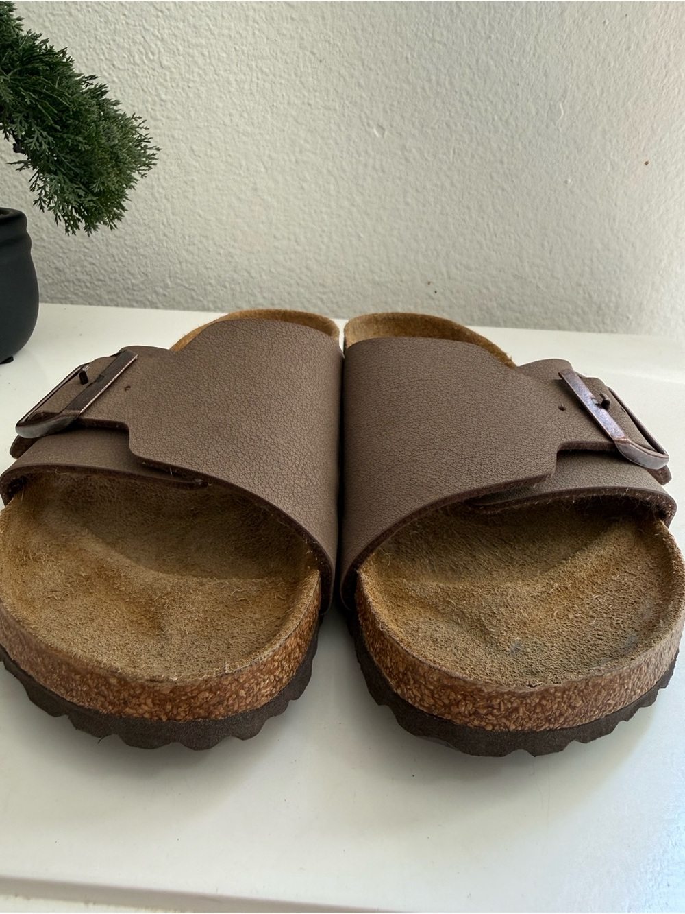 Birkenstock Catalina women size 10 Brown Single Strap Slide Sandals - Picture 8 of 14
